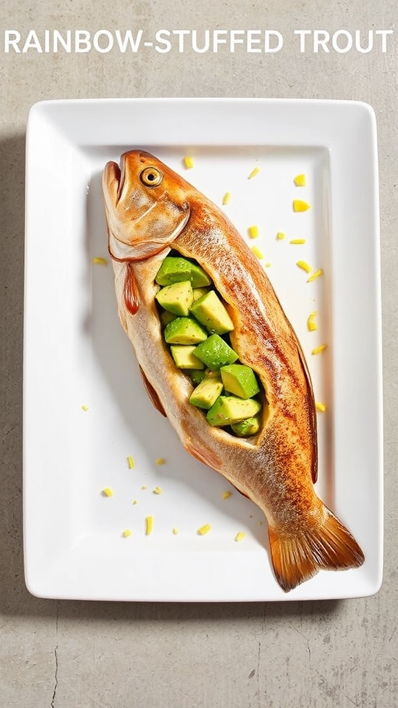 california avocado stuffed trout