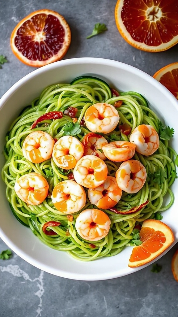 california citrus shrimp zoodle