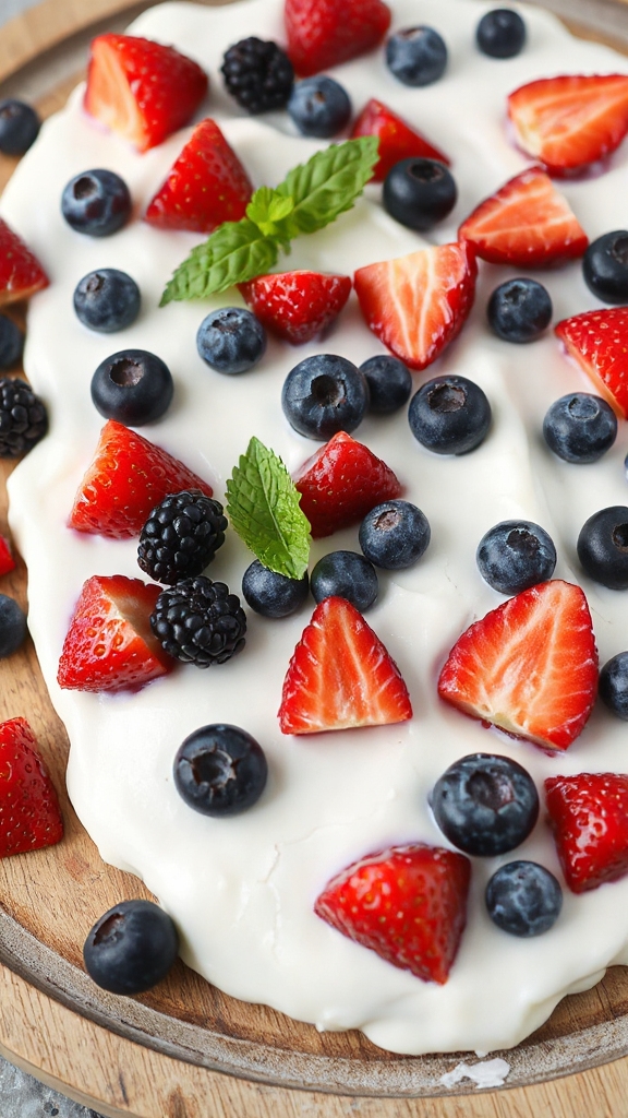 california frozen yogurt bark