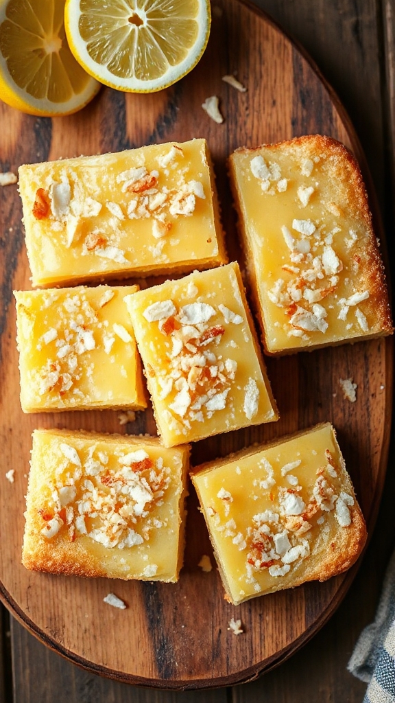 california lemon coconut bars
