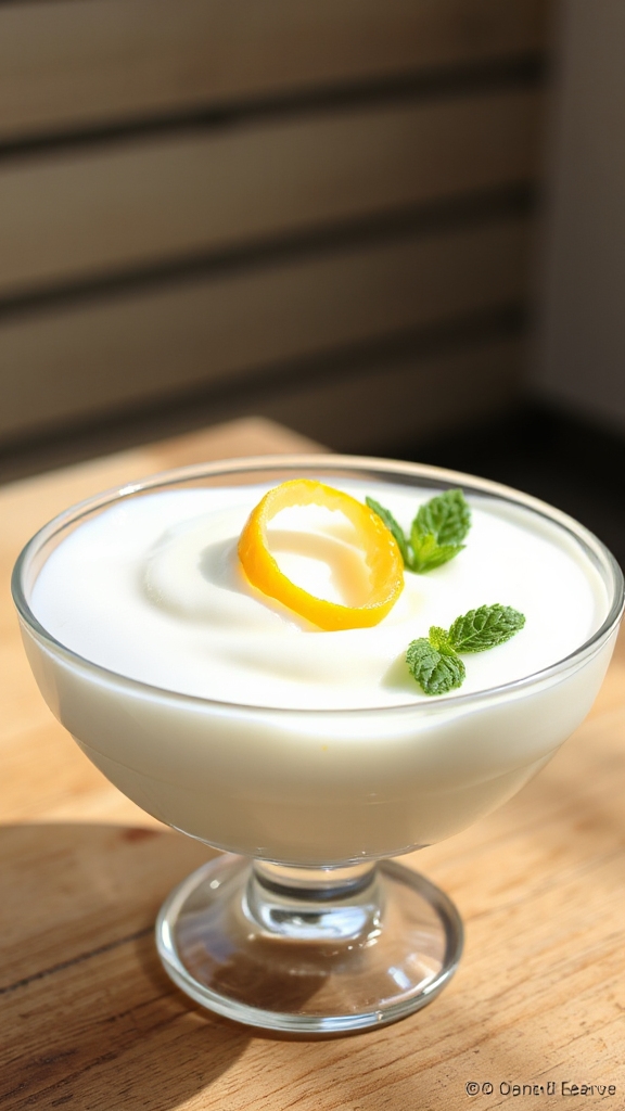 california lemon yogurt mousse