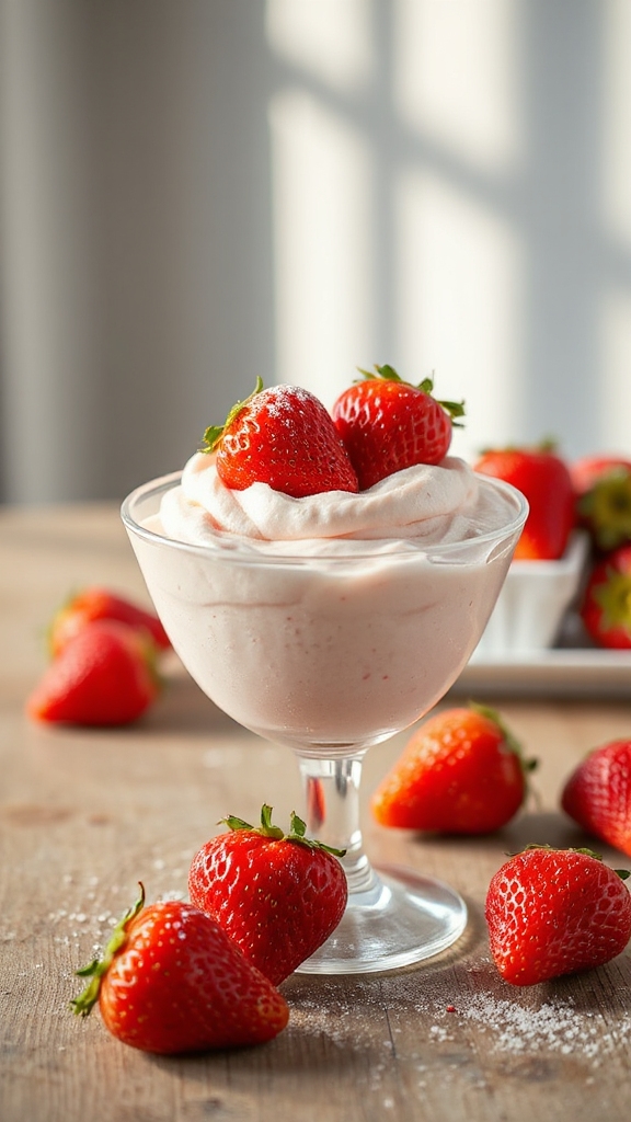 california light strawberry mousse