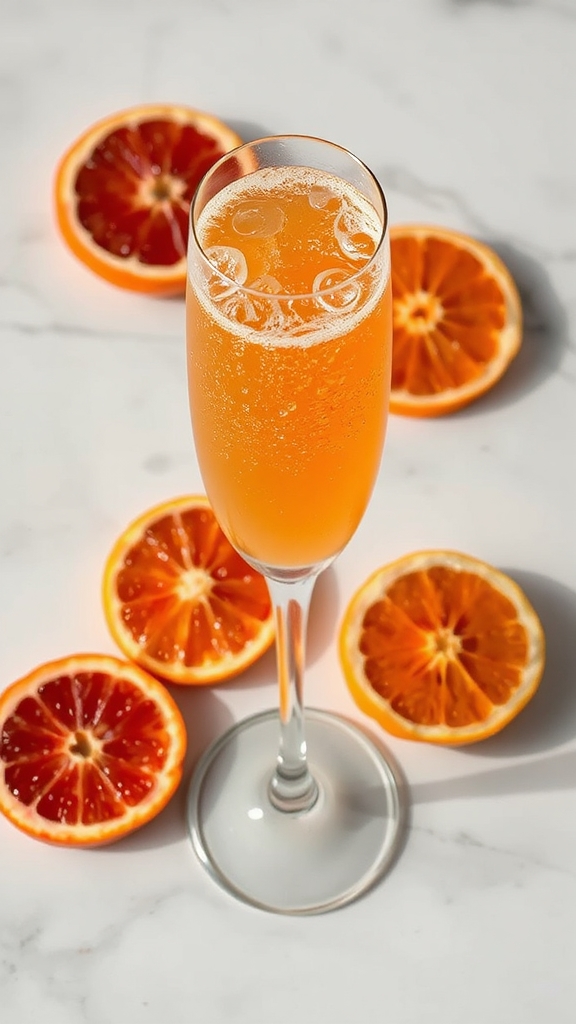 california mimosa with champagne