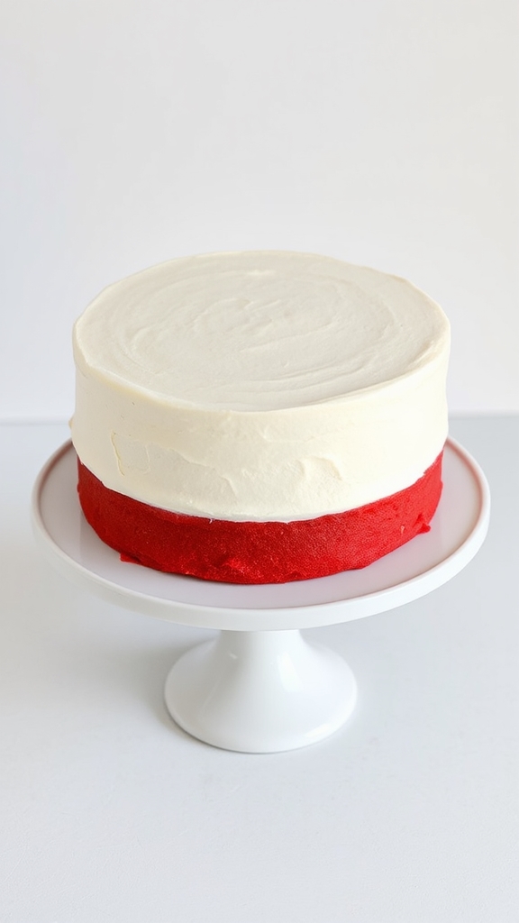 california red white blue cake