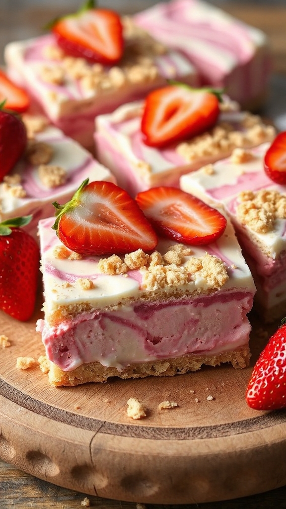 california strawberry ice cream bar