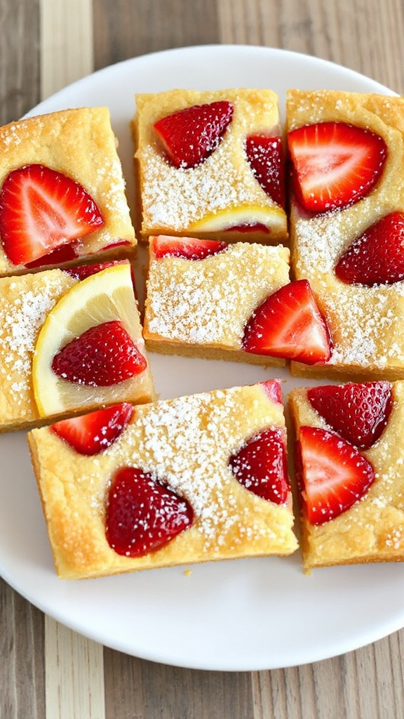 california strawberry lemon bars