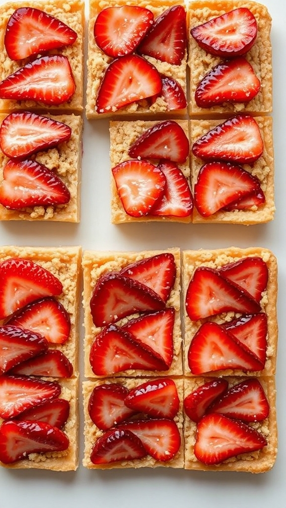 california strawberry tart squares