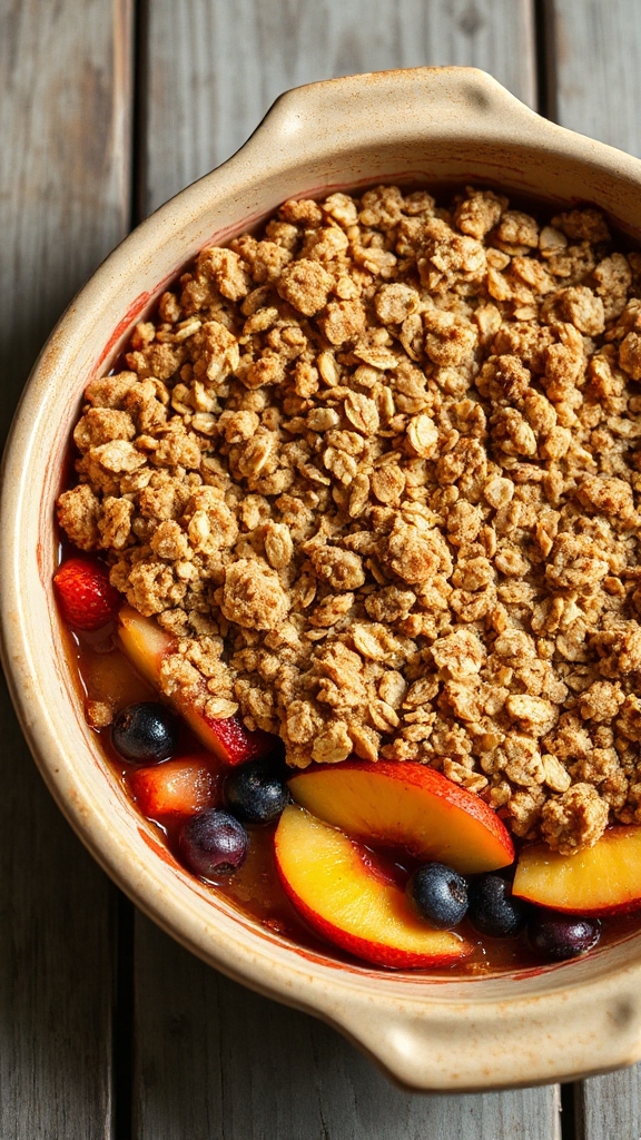 california summer fruit crumble