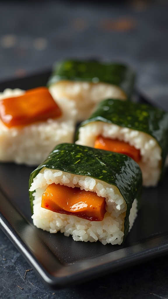 canned spam rice wraps