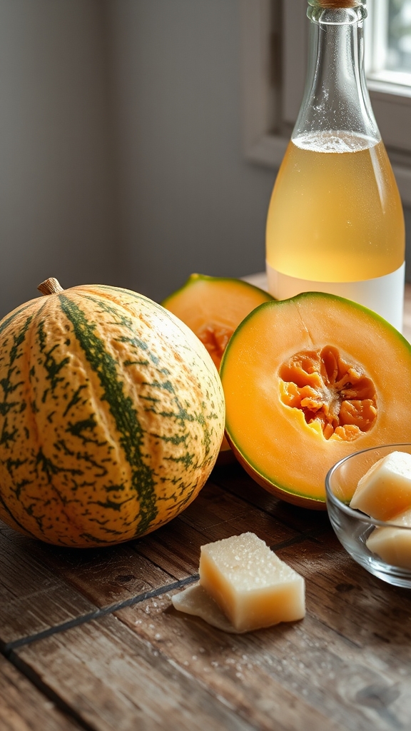 cantaloupe prosecco sorbet essentials