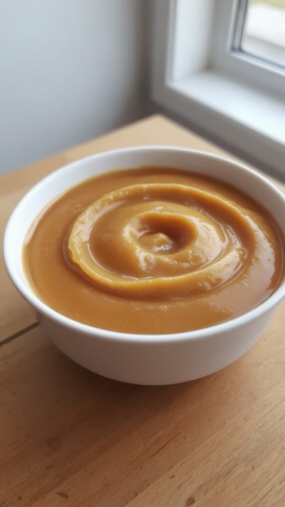 caramelized velvety banana puree