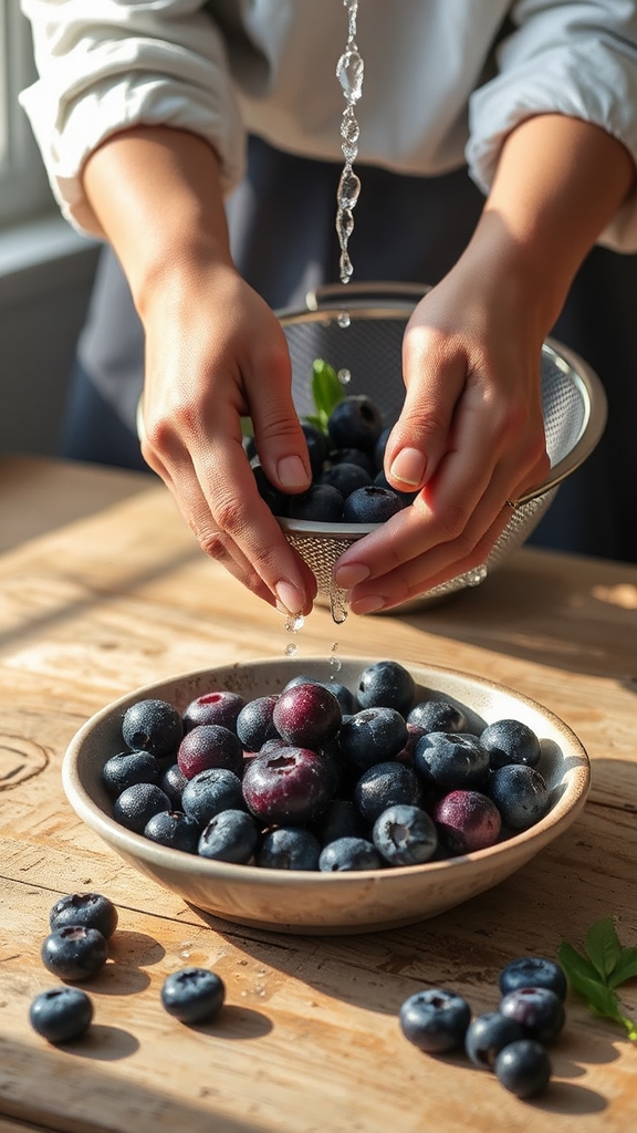 careful wild blueberry handling