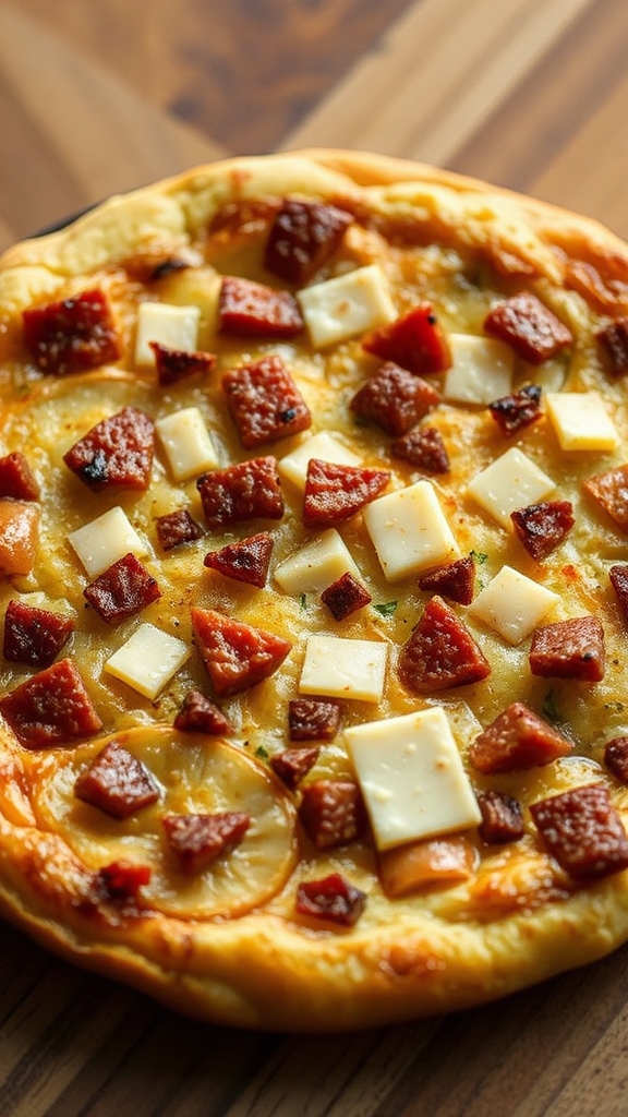 carefully flip chorizo tortilla