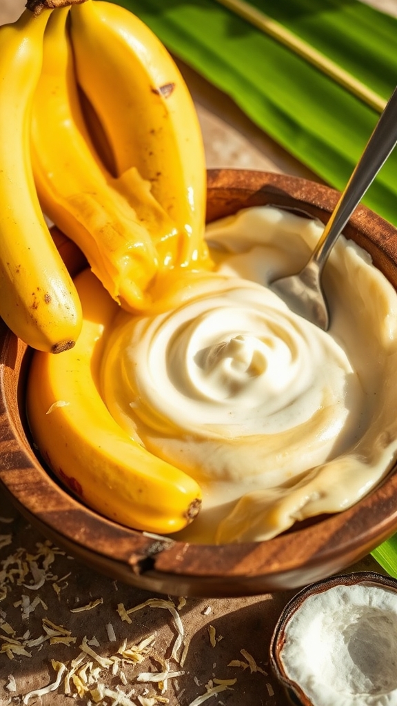caribbean coconut banana creams