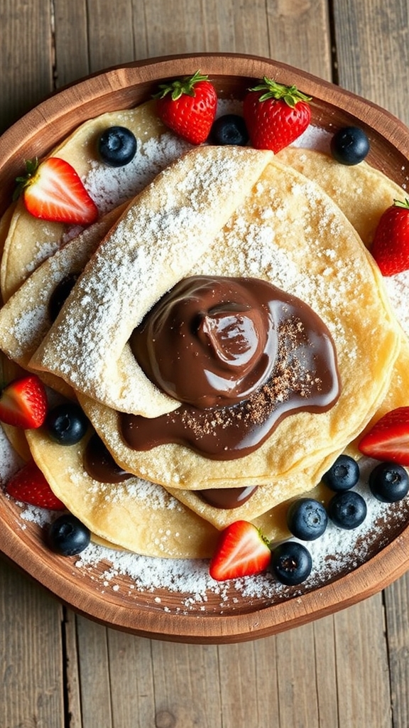 cassava flour crepes nutella