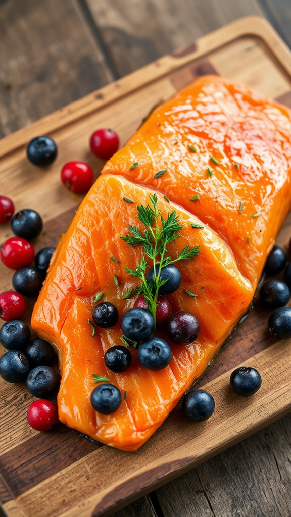 cedar planked king salmon