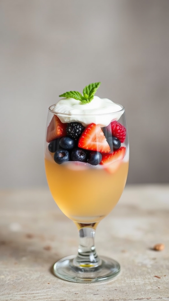champagne gel e berry parfait