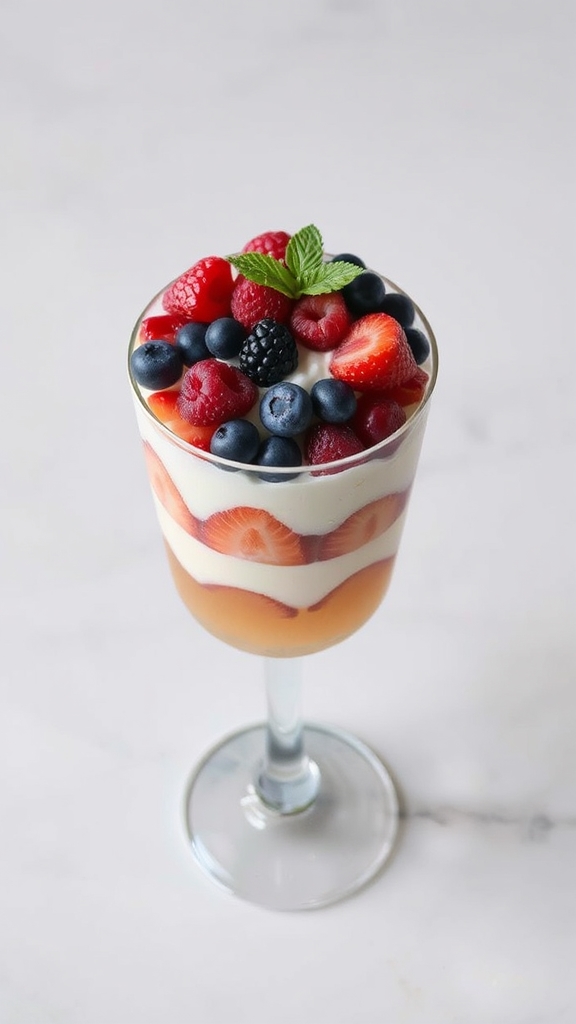 champagne gel e berry parfait