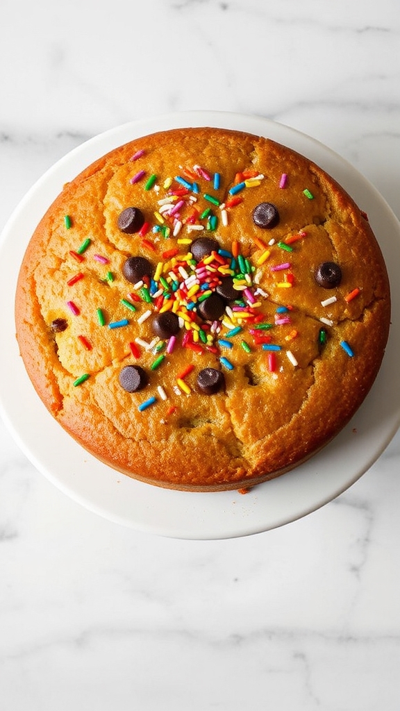 chaos cake rainbow sprinkles