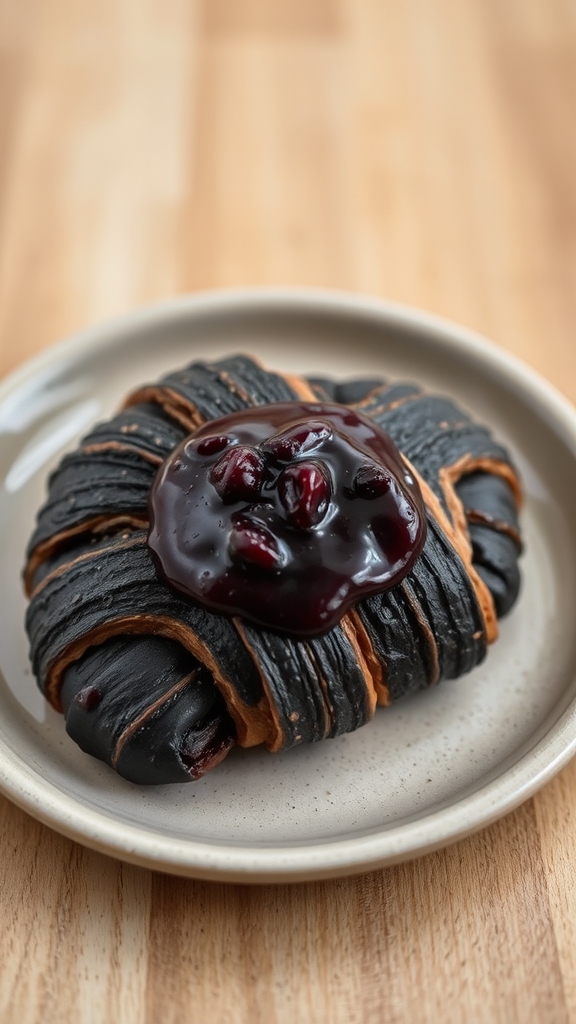 charcoal blackberry croissant recipe