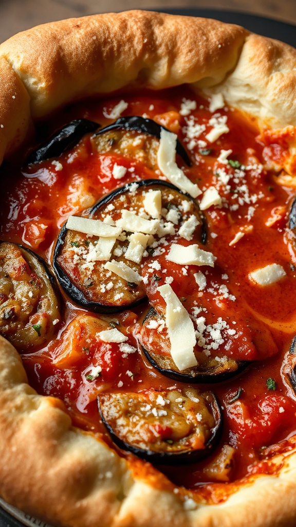 cheesy eggplant fusion delight