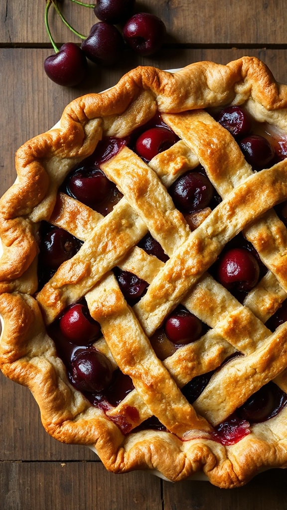 cherries and flaky crust