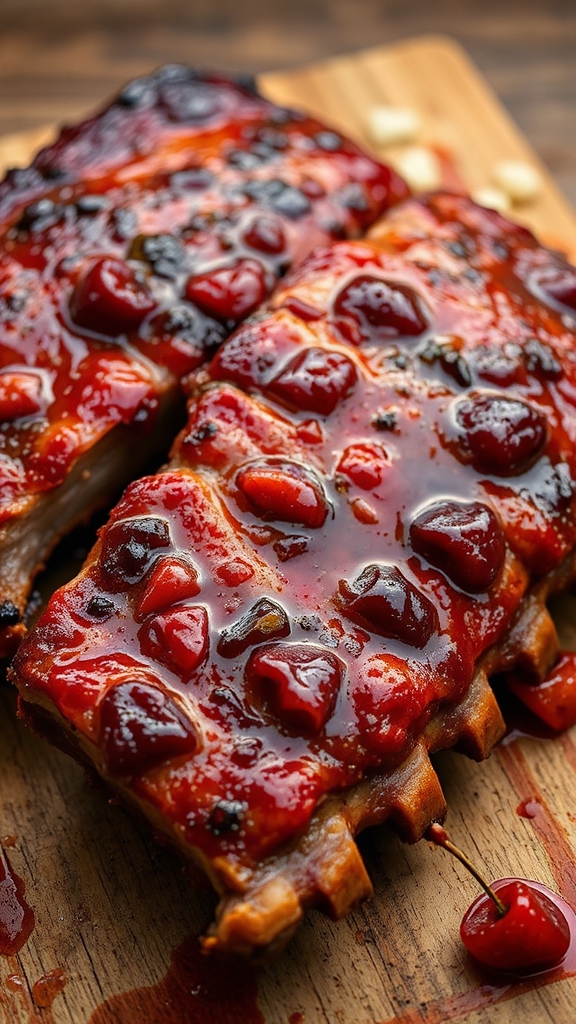 cherry glazed smoked ribs