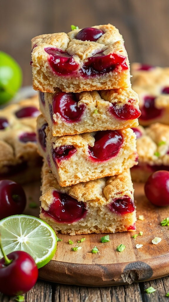 cherry lime butter bars