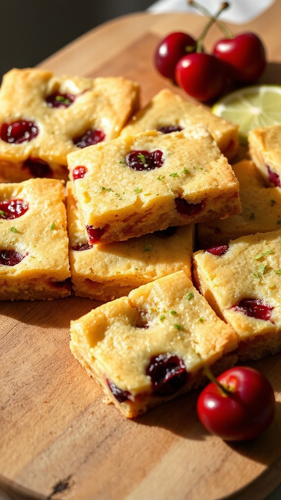 cherry lime butter bars