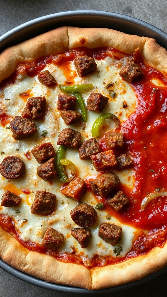 chicago deep dish pizza preparation
