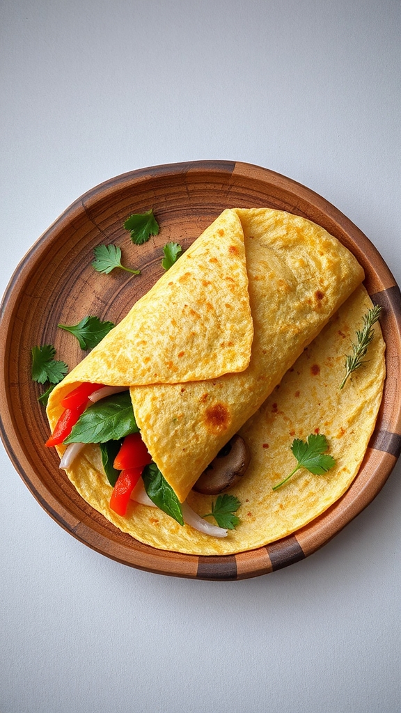 chickpea flour omelette wrap