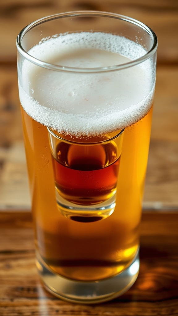 chilled bourbon beer blend