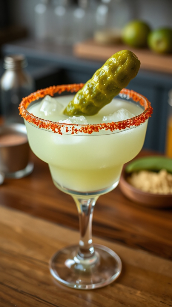 chilled salt rimmed pickle pairings