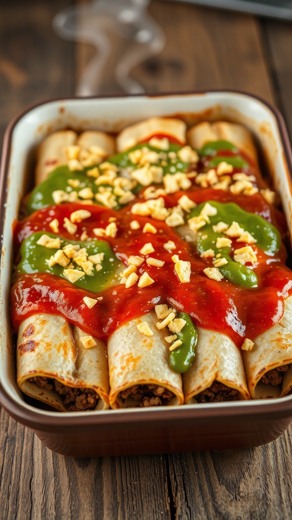 christmas red green enchiladas