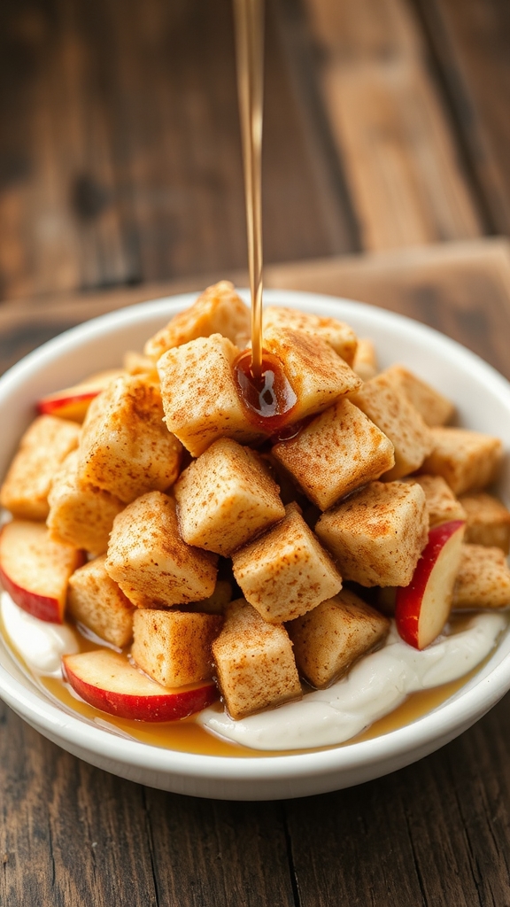 cinnamon apple pancake salad