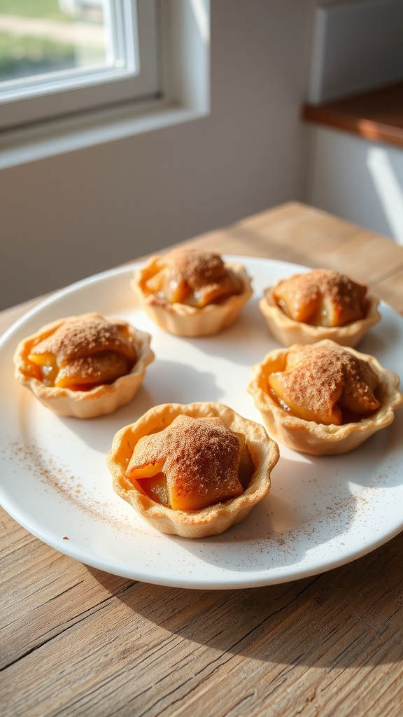 cinnamon garnish enhances dessert