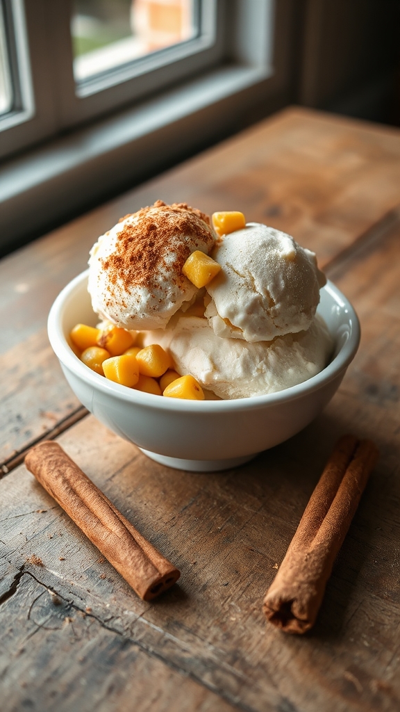 cinnamon infused ice cream balance