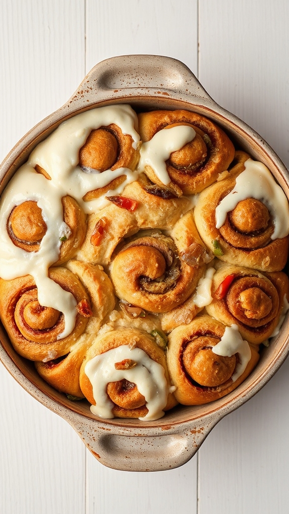 cinnamon roll bake frosting