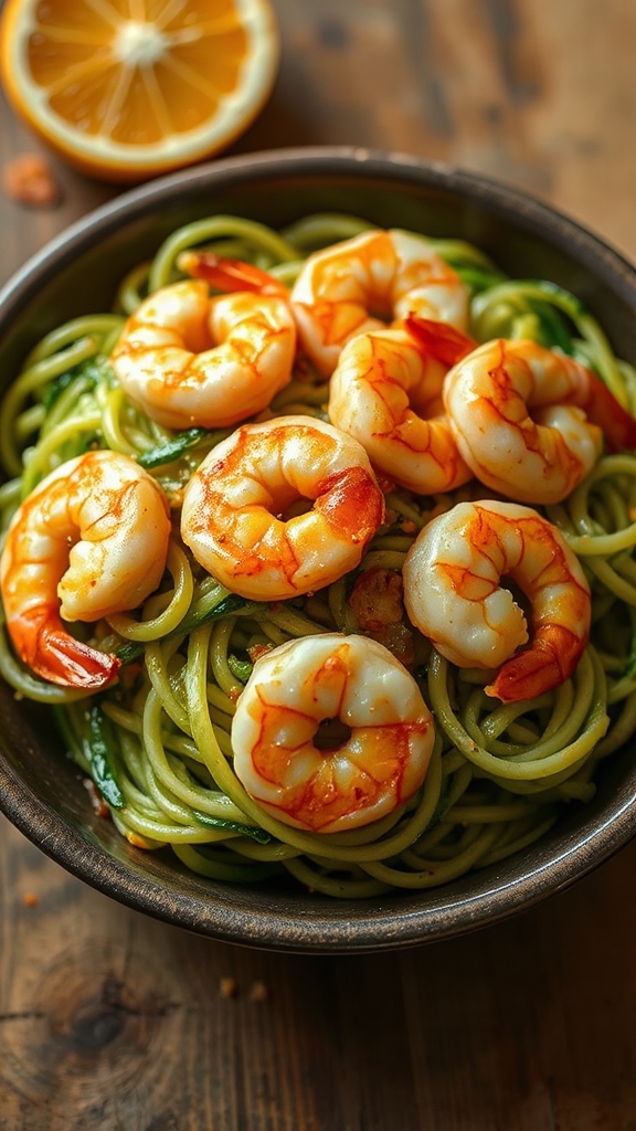 citrus shrimp zoodle variations