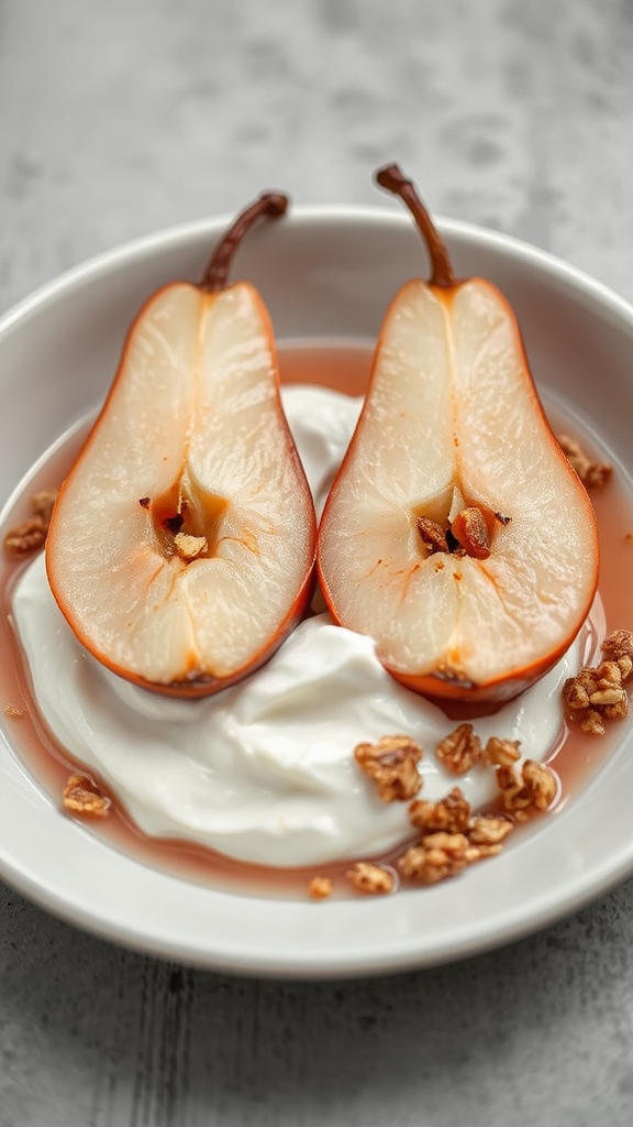classic french poached pears