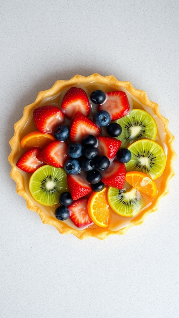 clear glazed fruit tart