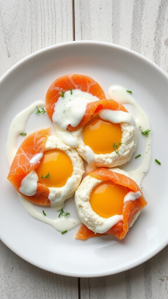 cloud eggs smoked salmon