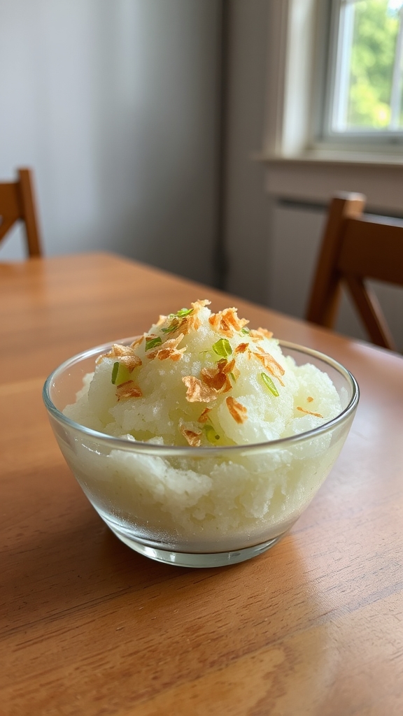 coconut and lime frozen treat