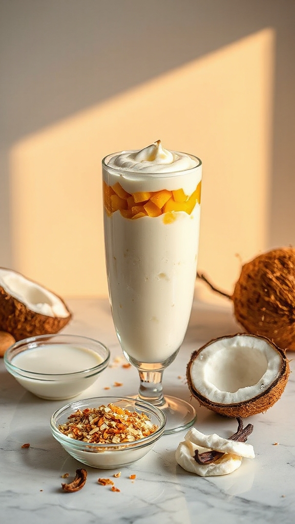coconut milk parfait variations