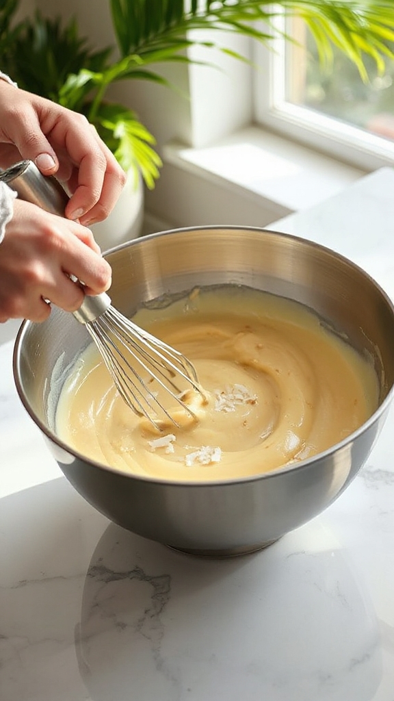 coconut milk pie blending
