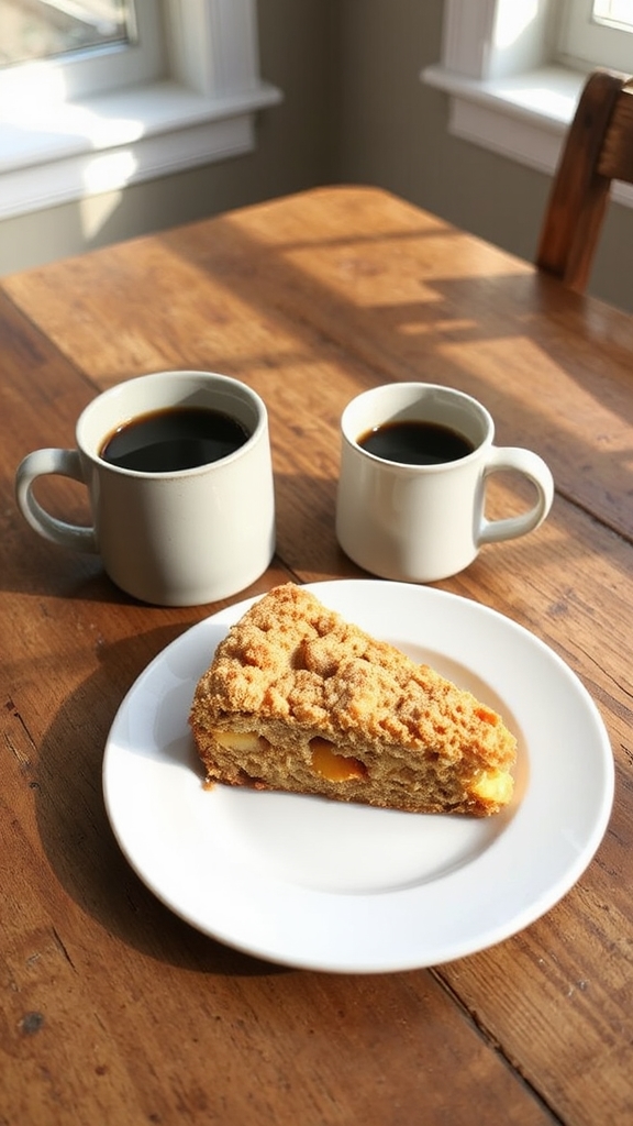 coffee enhances peach cake