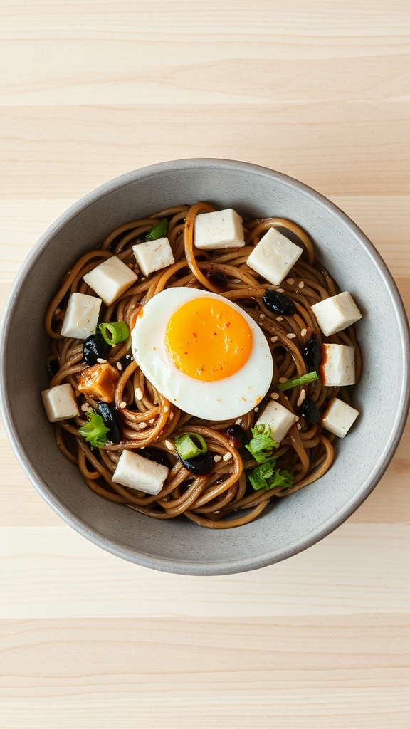 cold soba noodle bowl