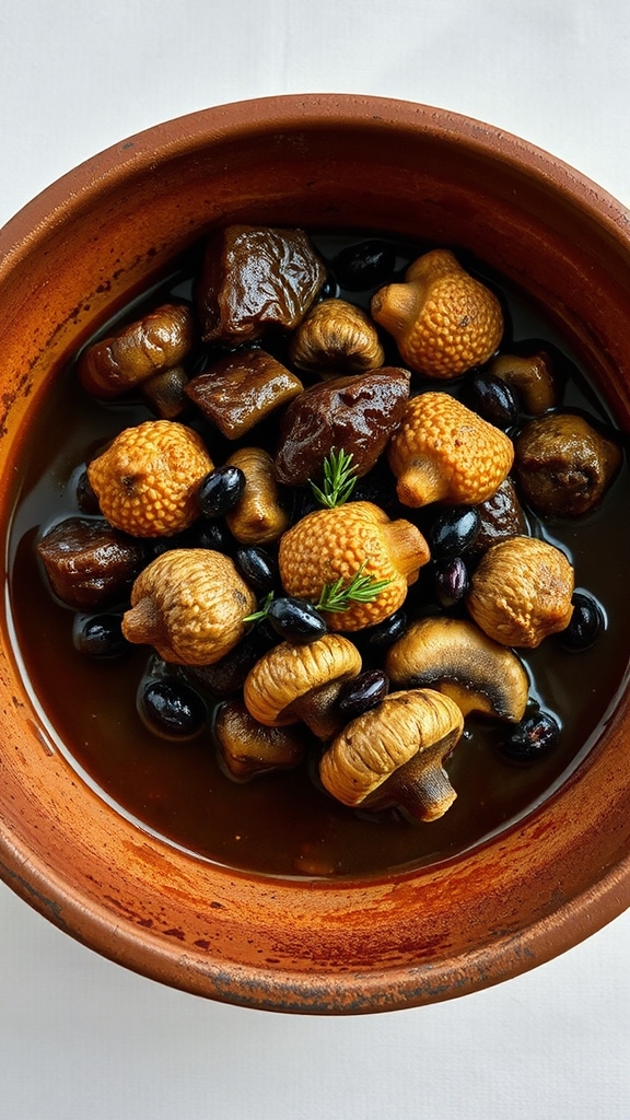 colorado bison mushroom ragout
