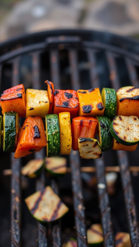 colorful grilled veggie skewers