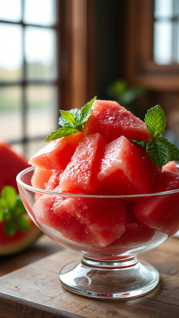 cool texas watermelon sorbet
